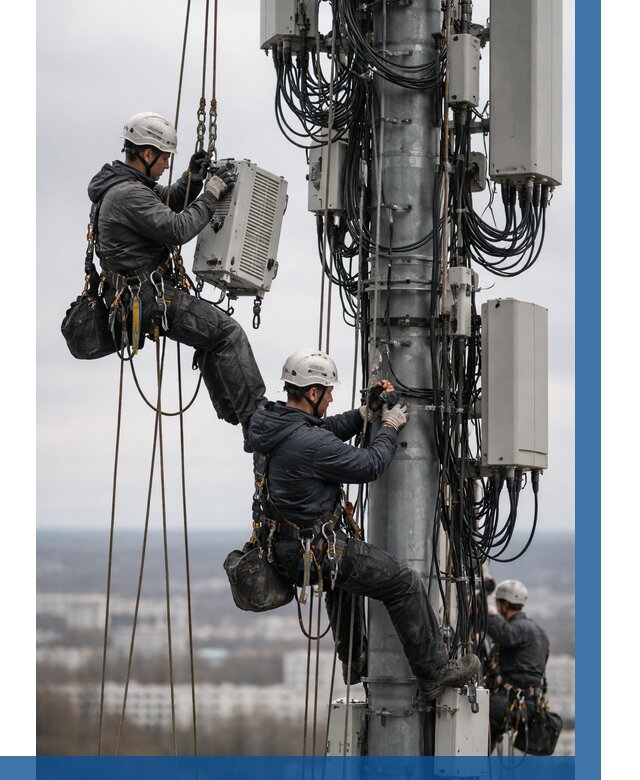 Монтаж оборудования связи на мачте в Батайске от 7591 р. | ВЫСОТНИК-Бтс