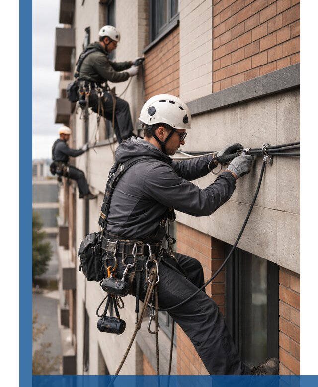 Крепление кабеля на фасаде монтаж и крепеж в Батайске