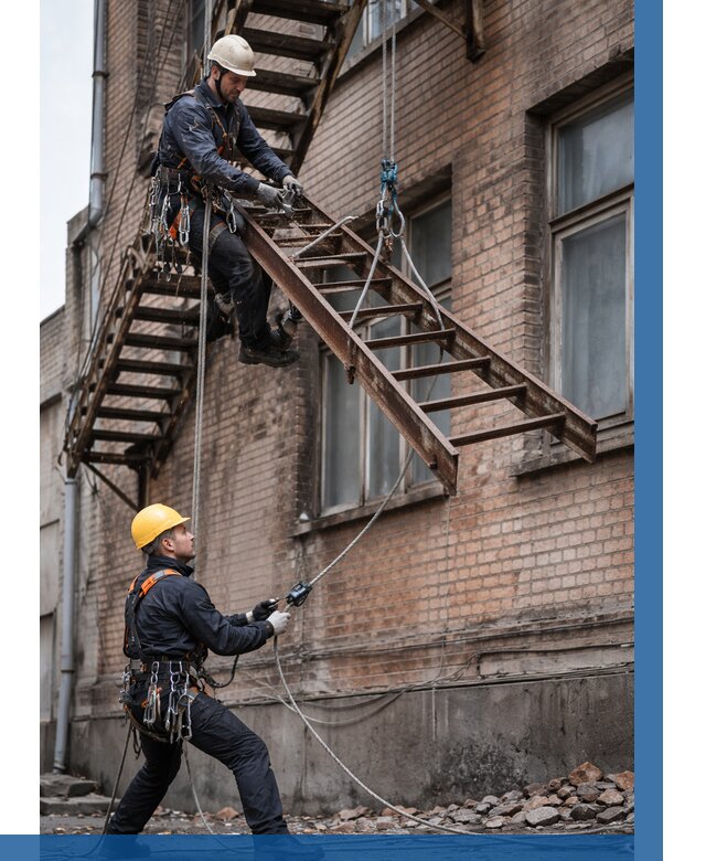 Демонтаж пожарной лестницы в Батайске от 12145 р. | ВЫСОТНИК-Бтс