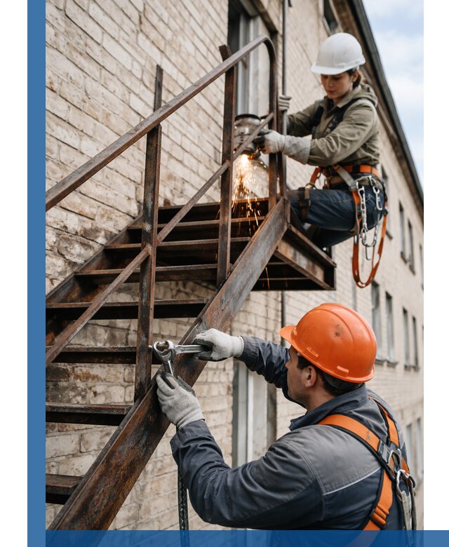 Ремонт и восстановление пожарных лестниц с выездом в Батайске