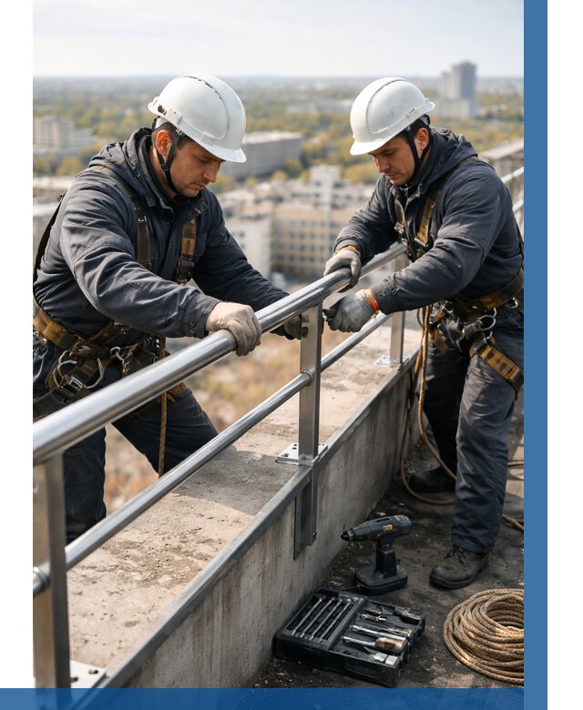 Монтаж перил на высоте в Батайске от 2530 р. | ВЫСОТНИК-Бтс