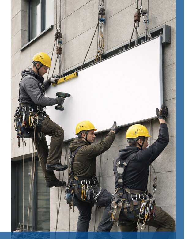 Монтаж рекламной вывески в Батайске от 8097 р. | ВЫСОТНИК-Бтс