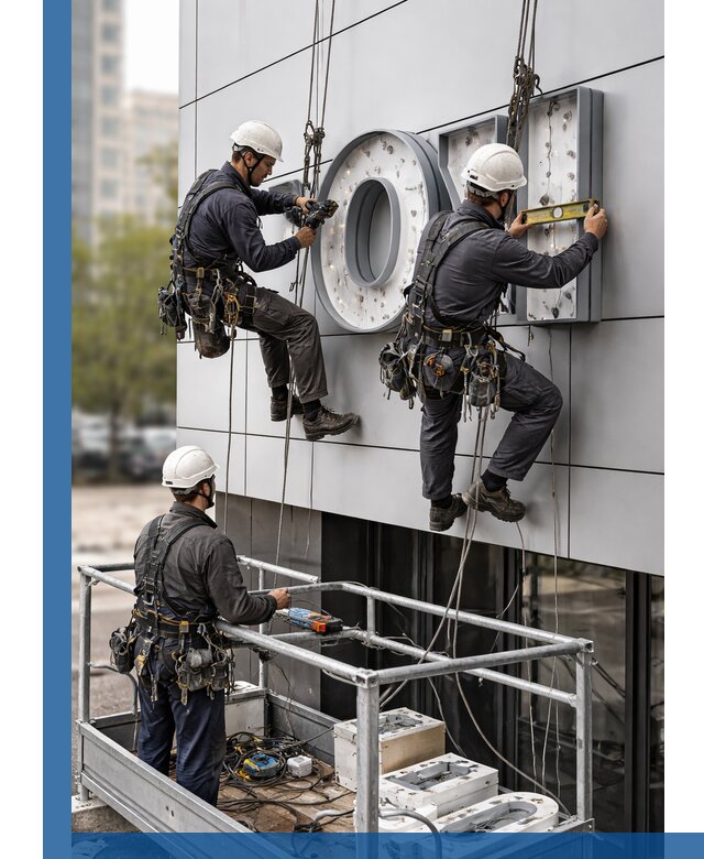 Профессиональный монтаж световых букв в Батайске под ключ
