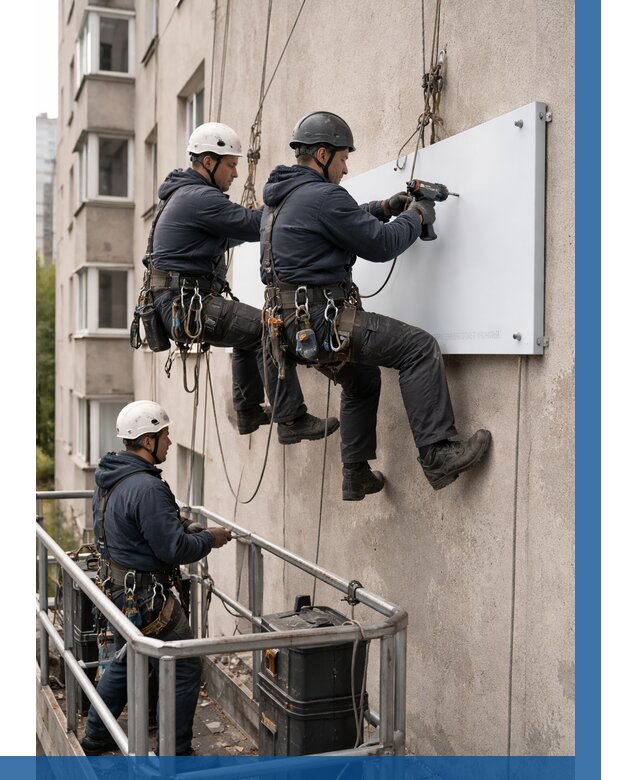 Монтаж табличек и указателей в Батайске от 3542 р. | ВЫСОТНИК-Бтс