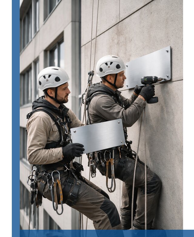 Монтаж табличек и указателей в Батайске для зданий и сооружений