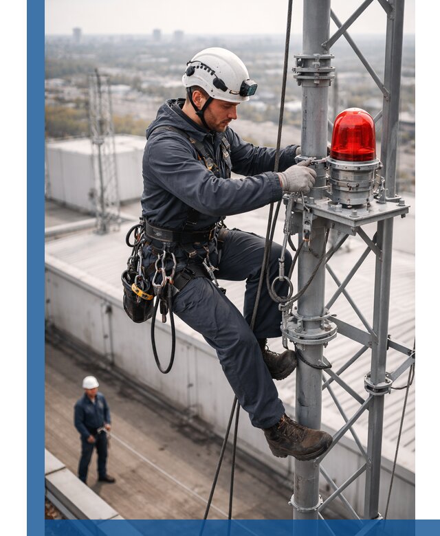 Монтаж заградительных огней и обслуживание объектов в Батайске