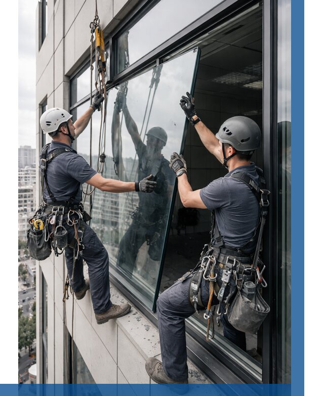 Замена стеклопакетов на высоте в Батайске от 5567 р. | ВЫСОТНИК-Бтс