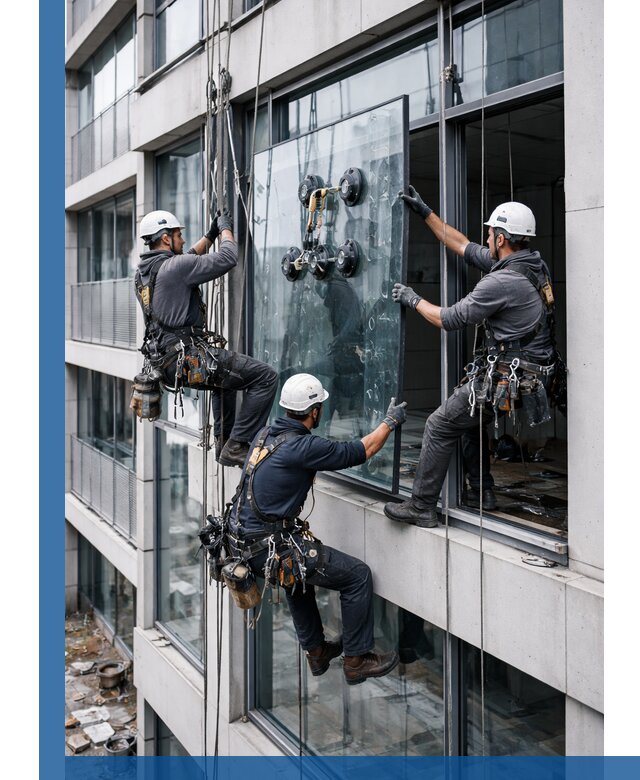 Фасадное остекление и монтаж витражей зданий в Батайске под ключ