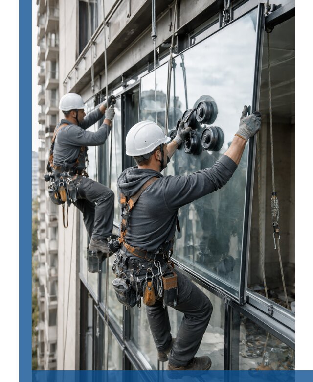 Витражное остекление фасадов и лоджий в Батайске под ключ