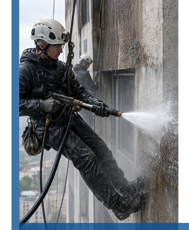 Гидроструйная очистка фасадов и конструкций в Батайске