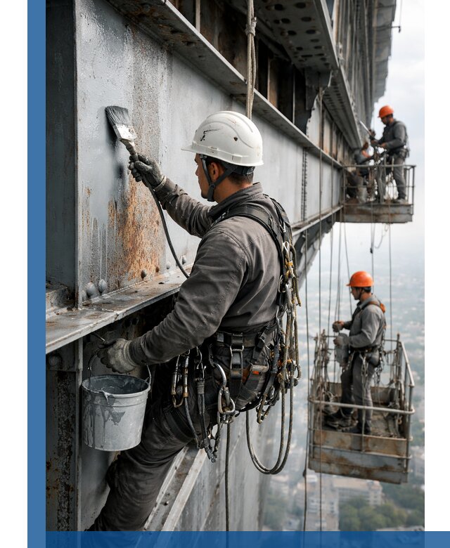 Покраска металлоконструкций на высоте в Батайске профессионально