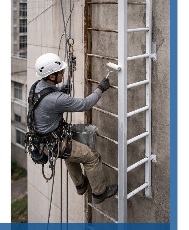 Покраска пожарных лестниц в Батайске от 4554 р. | ВЫСОТНИК-Бтс