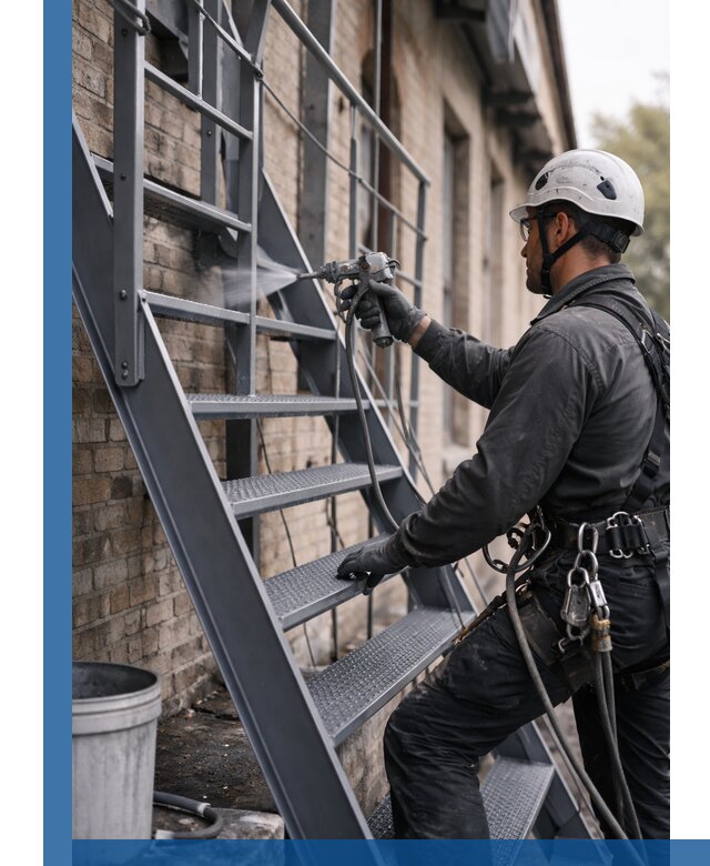 Покраска и антикоррозионная защита пожарных лестниц в Батайске