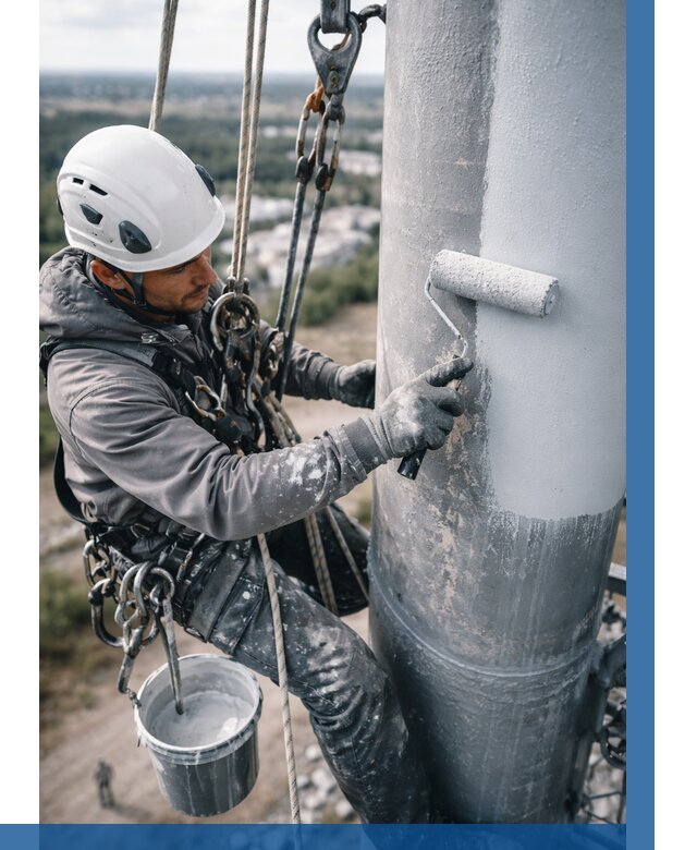 Покраска мачт связи под ключ в Батайске от 860 р. | ВЫСОТНИК-Бтс