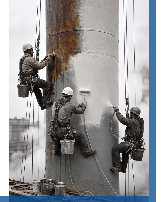 Покраска дымовых труб в Батайске от 8603 р. | ВЫСОТНИК-Бтс