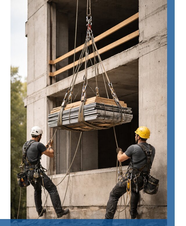 Подъем материала на этаж веревками в Батайске от 1518 р. | ВЫСОТНИК-Бтс