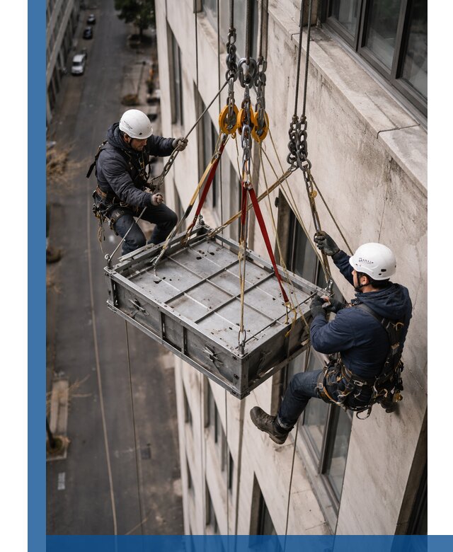 Спуск и подъем грузов по фасаду в Батайске для зданий