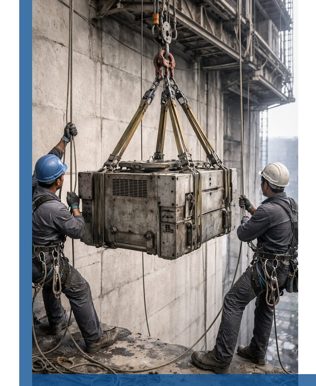 Такелажные работы на высоте, подъем и монтаж грузов в Батайске