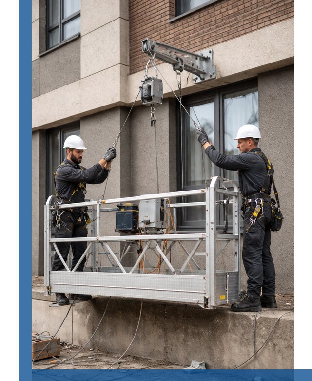 Монтаж и подъем фасадной люльки в Батайске с гарантией безопасности