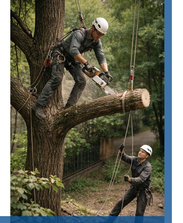 Спил деревьев альпинистами в Батайске от 8097 р. | ВЫСОТНИК-Бтс