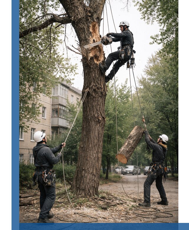 Срочное удаление аварийных деревьев в Батайске с гарантией безопасности