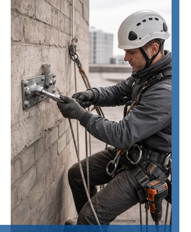 Установка анкерных точек в Батайске от 3542 р. | ВЫСОТНИК-Бтс