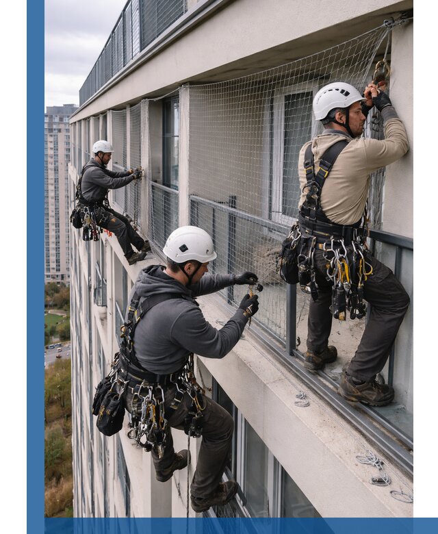 Профессиональный монтаж защитной сетки от птиц в Батайске